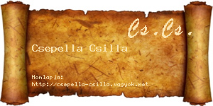 Csepella Csilla névjegykártya
